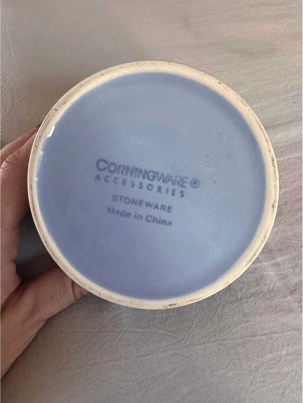 Vintage CorningWare Accessories Pastel Stoneware Sugar Bowl Lid Multi Color 1980