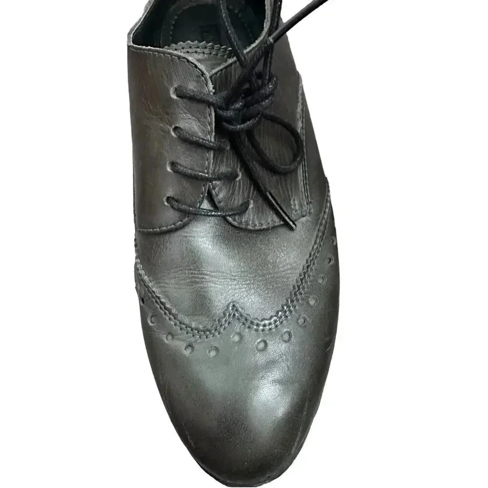 Pikolinos Black Leather Lace Up Formal Dress Oxford Shoes Size 38 (US 7.5)