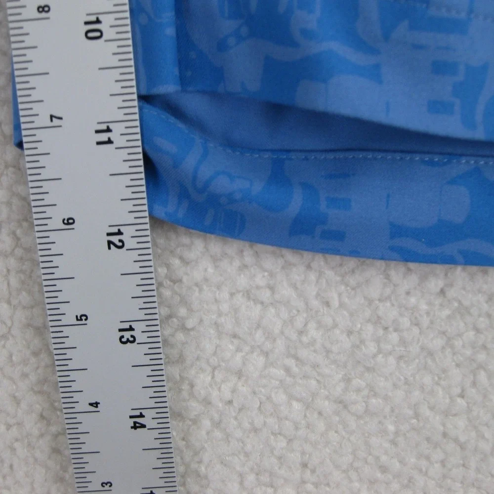Peter Millar Guitar Print Performance Golf Shorts Mens 38 Blue Preppy Luxury‎