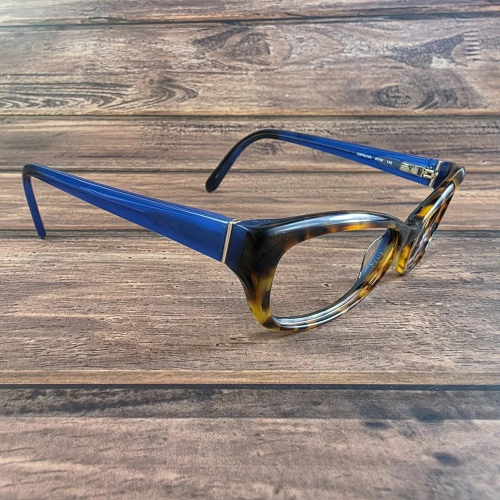 Kate‎ Spade Catalina Eyeglasses Womens Blue Tortoise Cat Eye Glasses Frame 135mm
