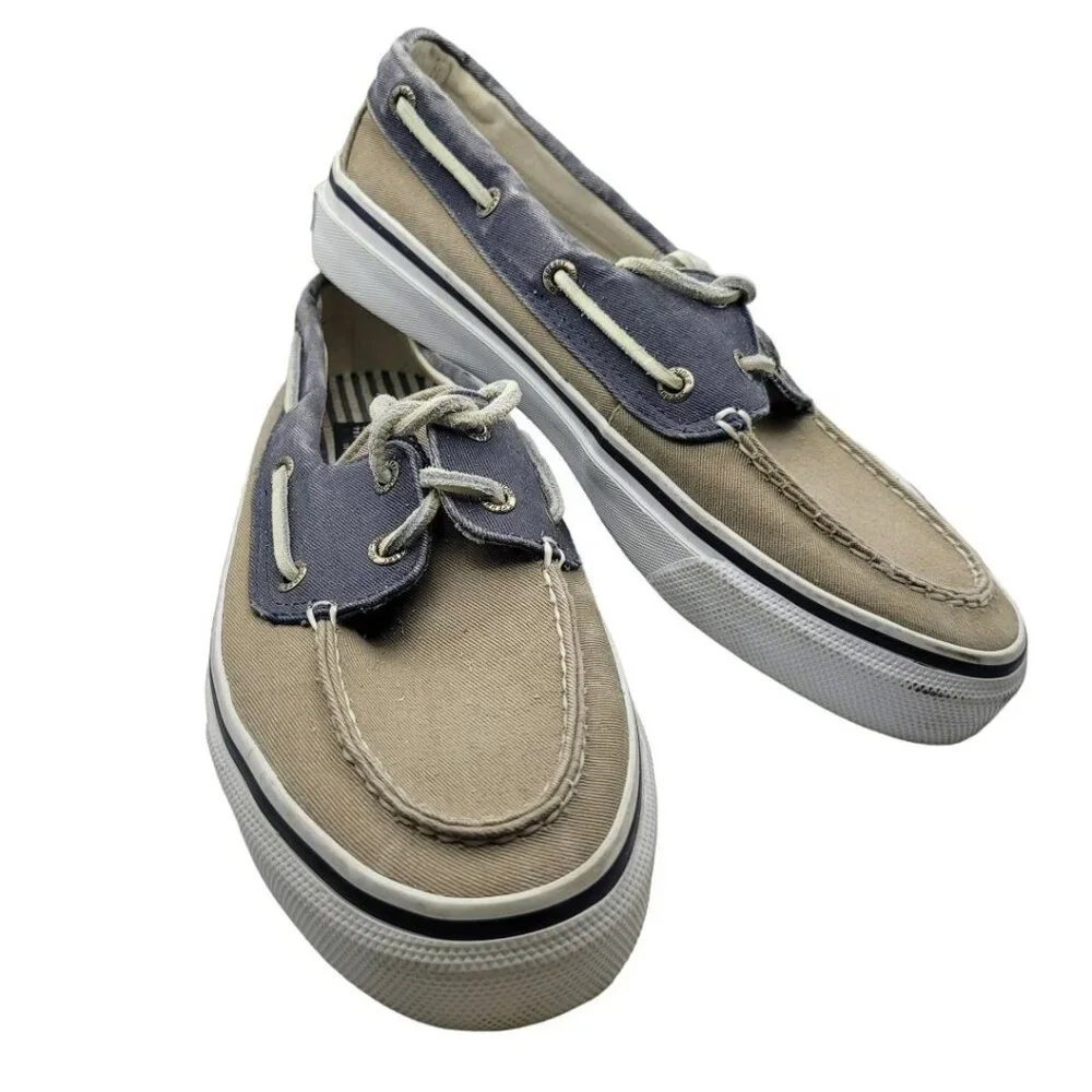 Sperry Top Sider Boat Shoe Mens 8 Blue Tan‎ 0538207 Summer Yacht Club Dock Pool