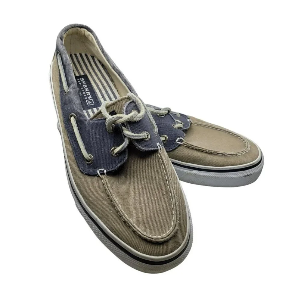 Sperry Top Sider Boat Shoe Mens 8 Blue Tan‎ 0538207 Summer Yacht Club Dock Pool