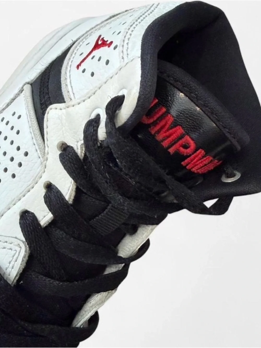 Jordan Kids Sneakers White Black Red Accents
