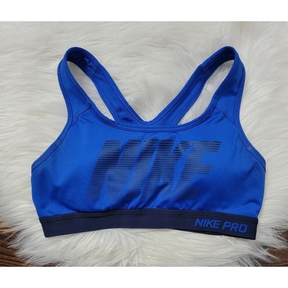NIKE Dri-Fit  Racerback Sports Bra Women's size Small Blue