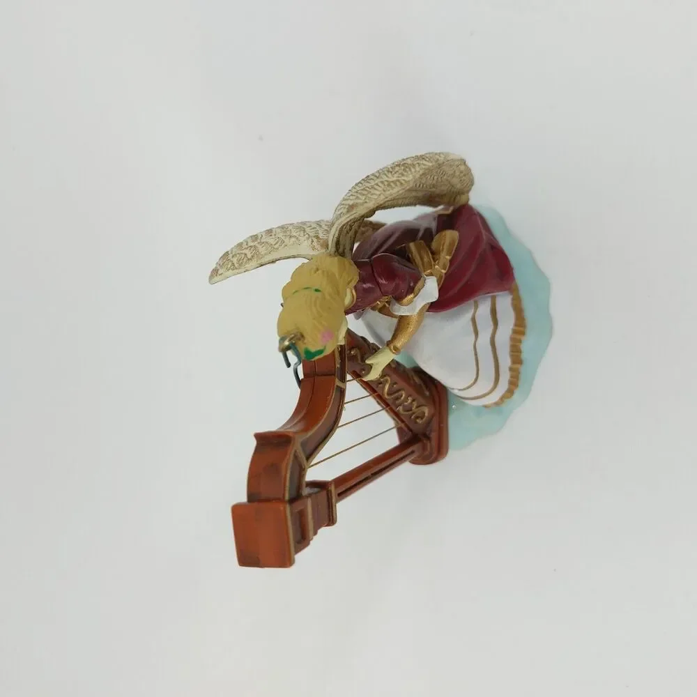Enesco Christmas Ornament Harp playing Angel With Wings Blonde Hair
