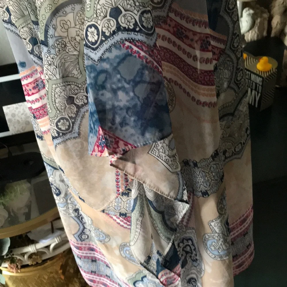 Summer Bohemian Kimono Blue Beautiful Colors Lightweight FINAL SALE Final Sale