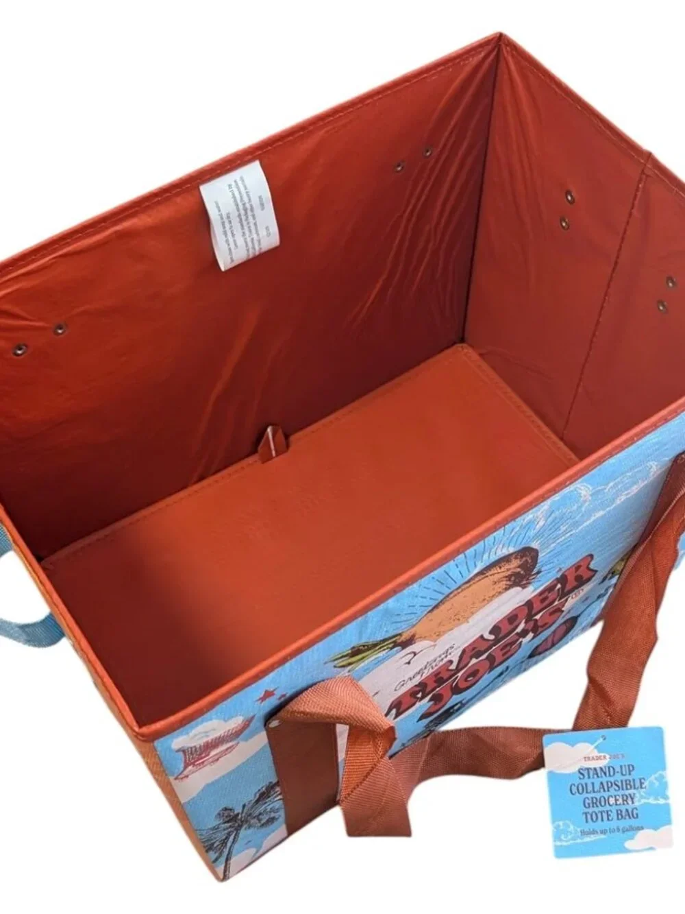 Trader Joe's Colorful Grocery Collectible Tote Bag Set of 2