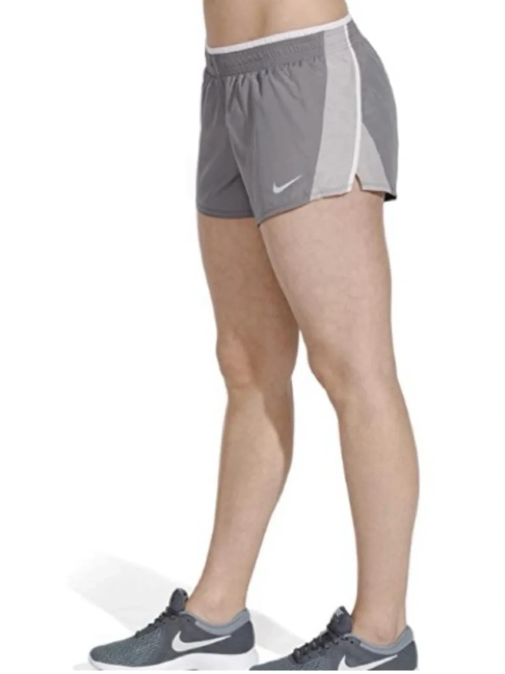 NIKE 10K Running Shorts Lined Gray Size XL