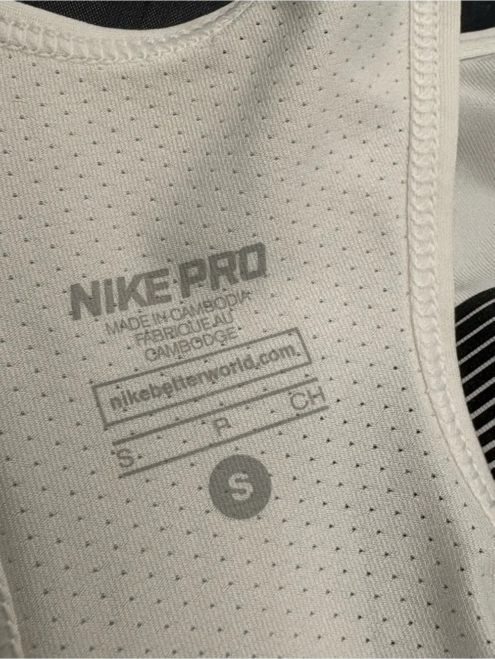 Nike white racerback