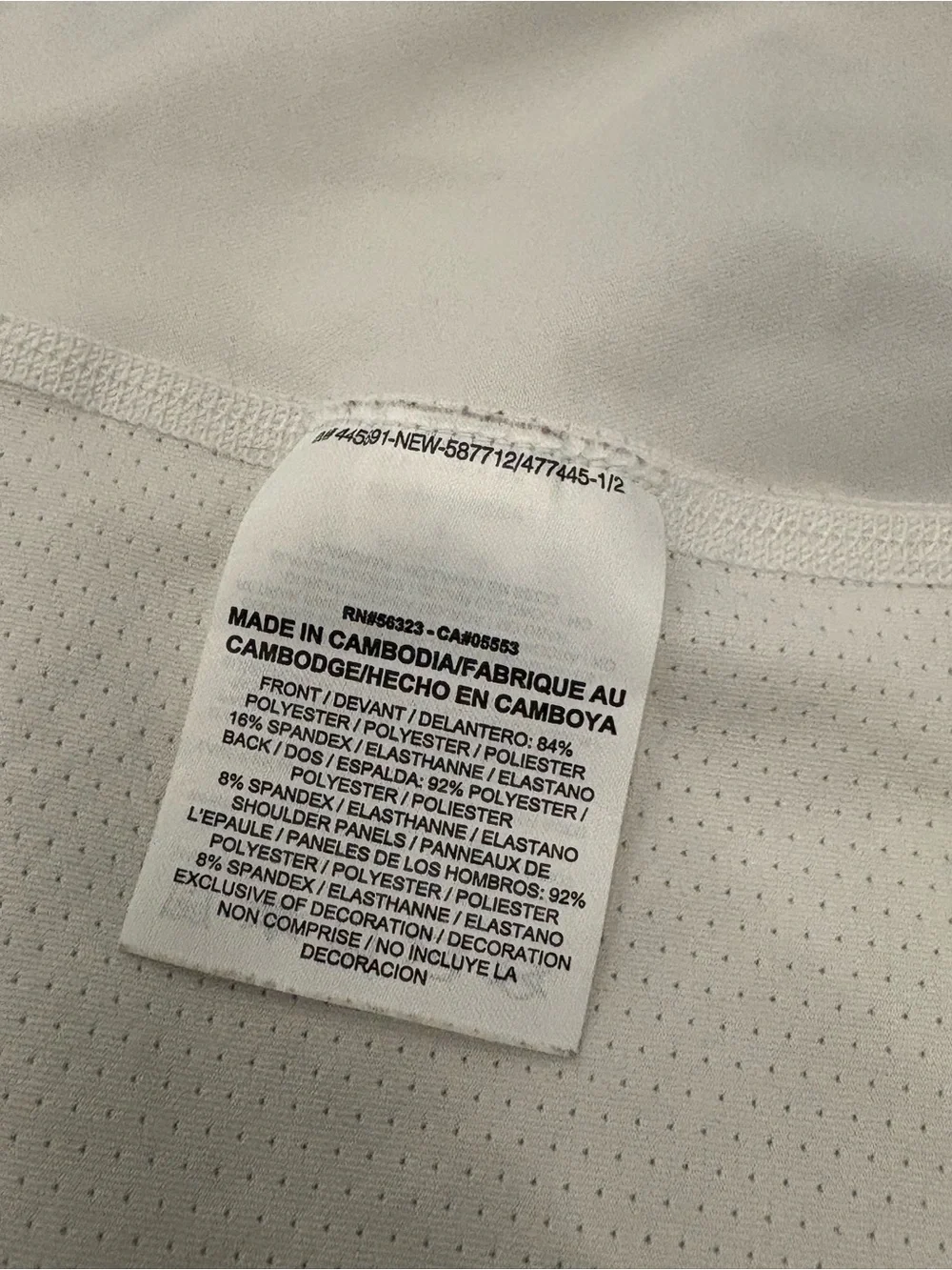 Nike white racerback