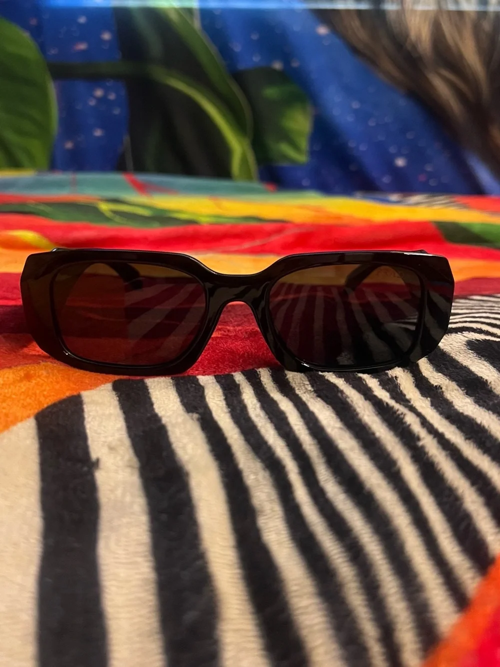 Prada Black Rectangular Sunglasses