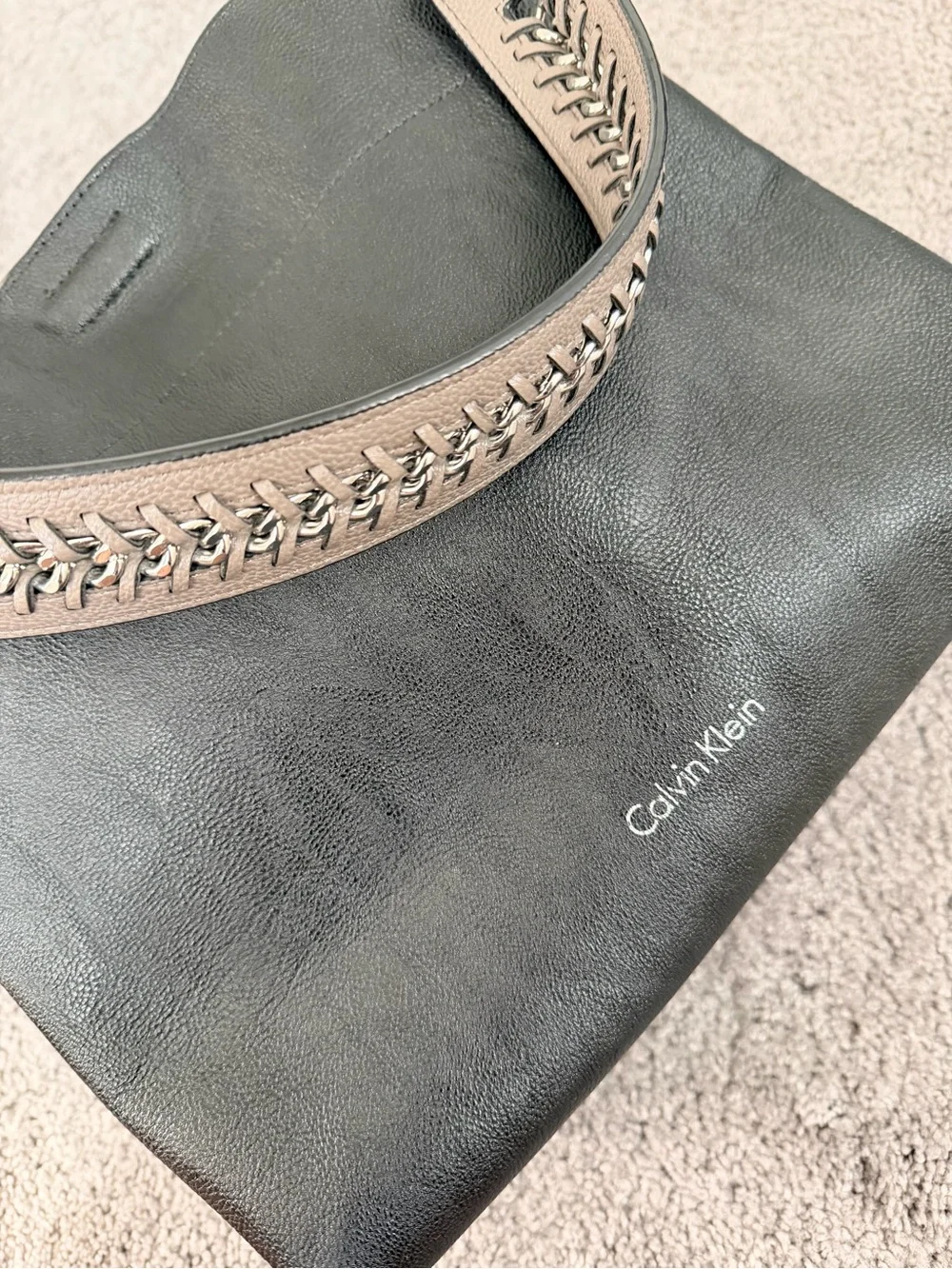 Calvin Klein structured leather