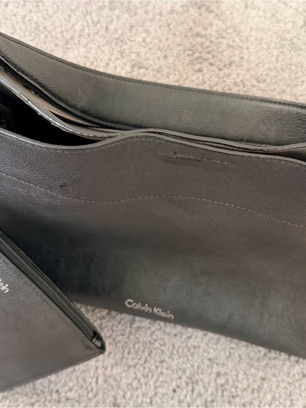 Calvin Klein structured leather