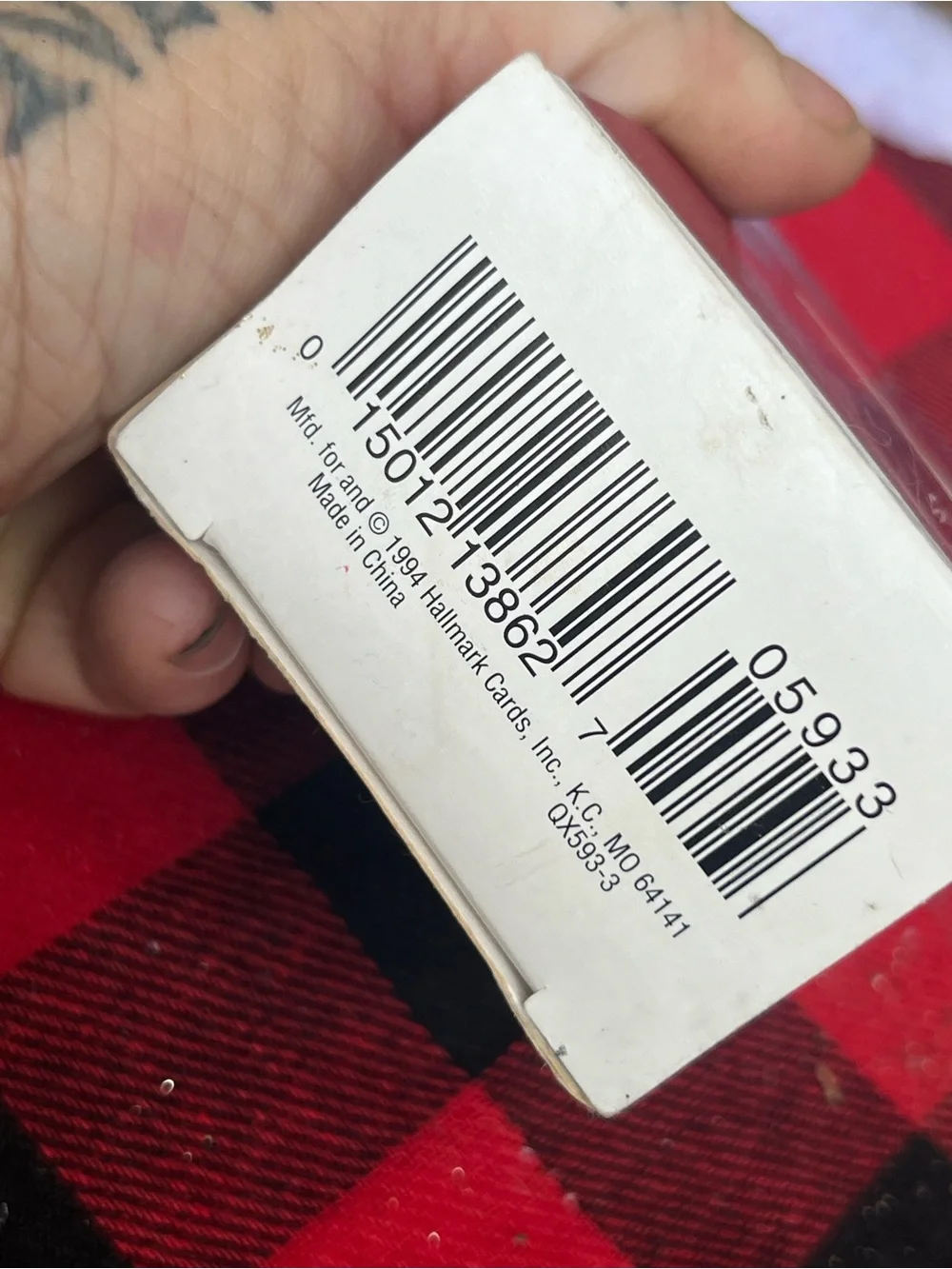 Hallmark bear labeled