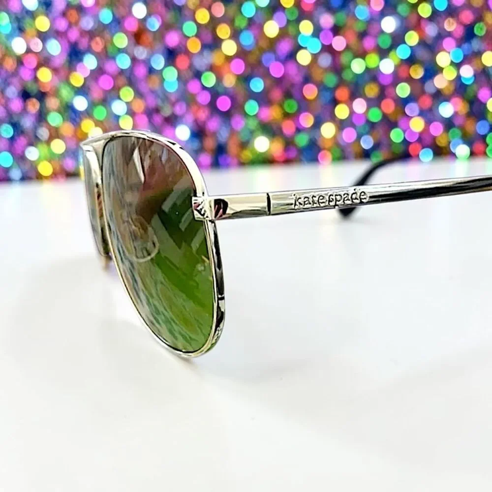 Kate Spade Women's Emmaline/S J5GHA Gold Aviator Sunglasses NEW IN BAG 57mm