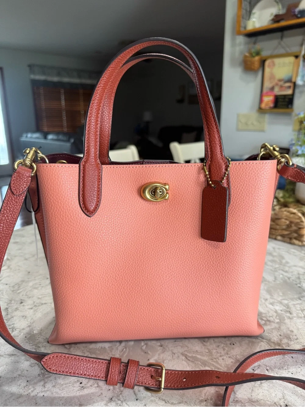 Coach pebbled leather