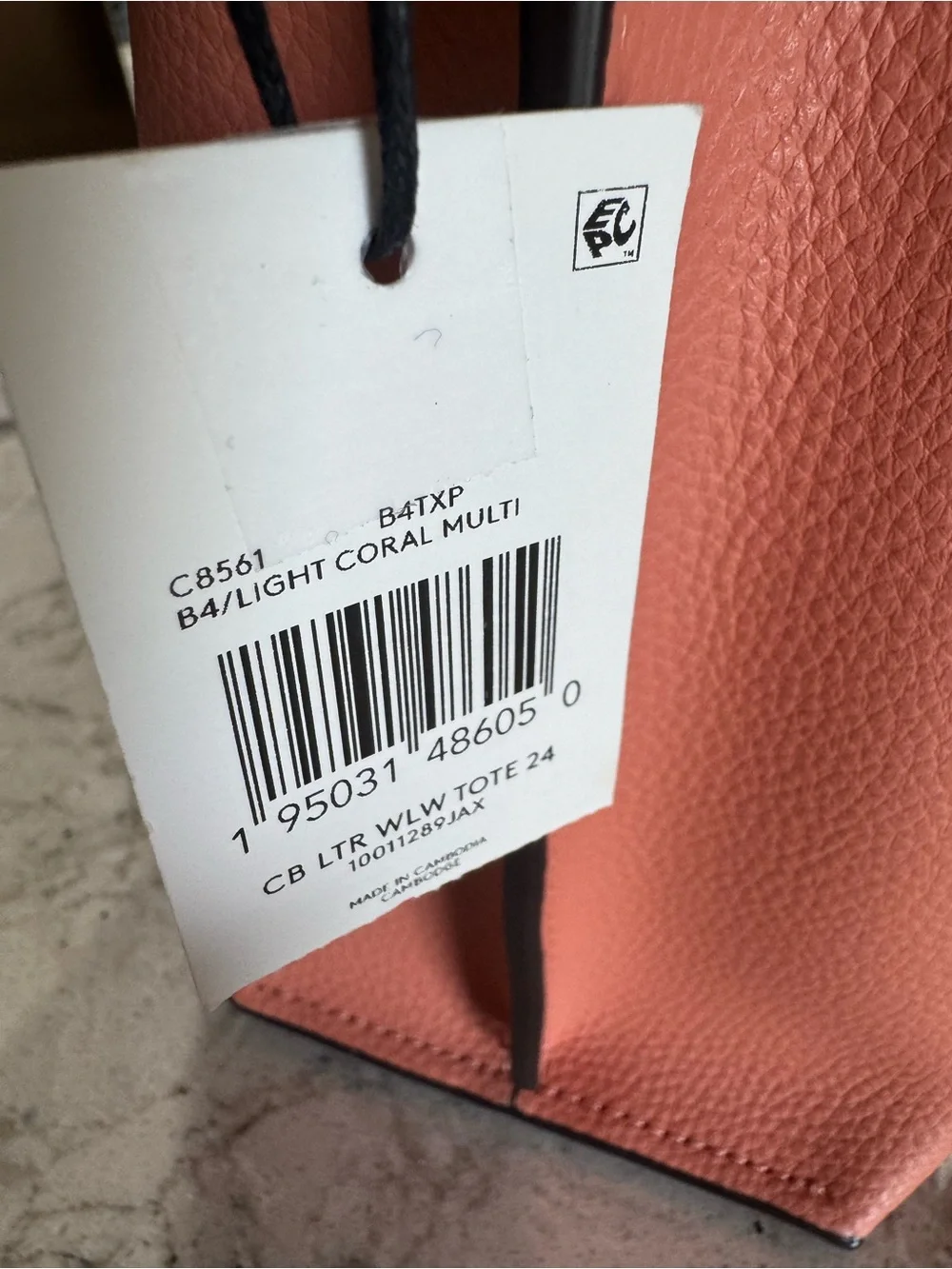 Coach pebbled leather