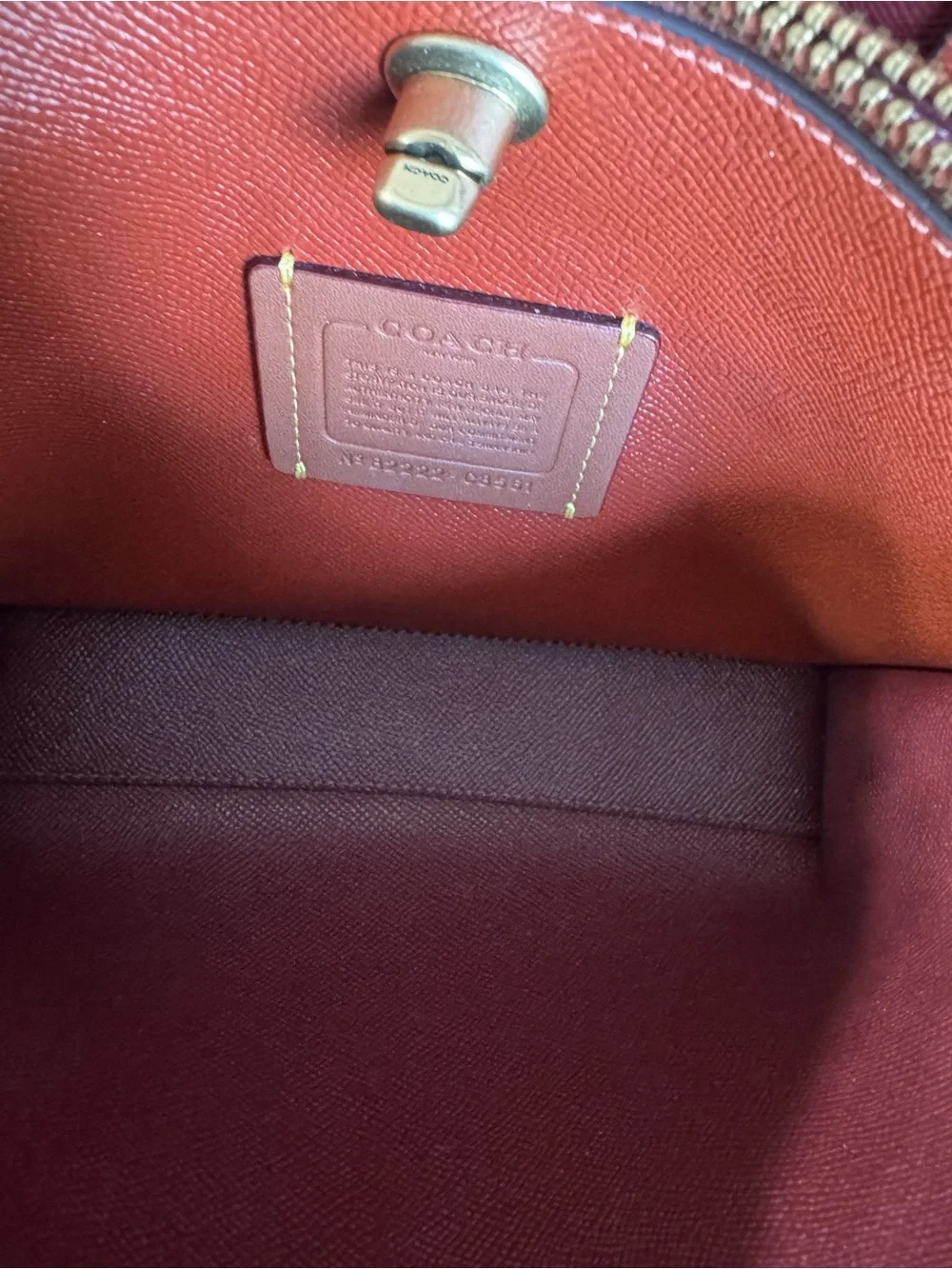 Coach pebbled leather