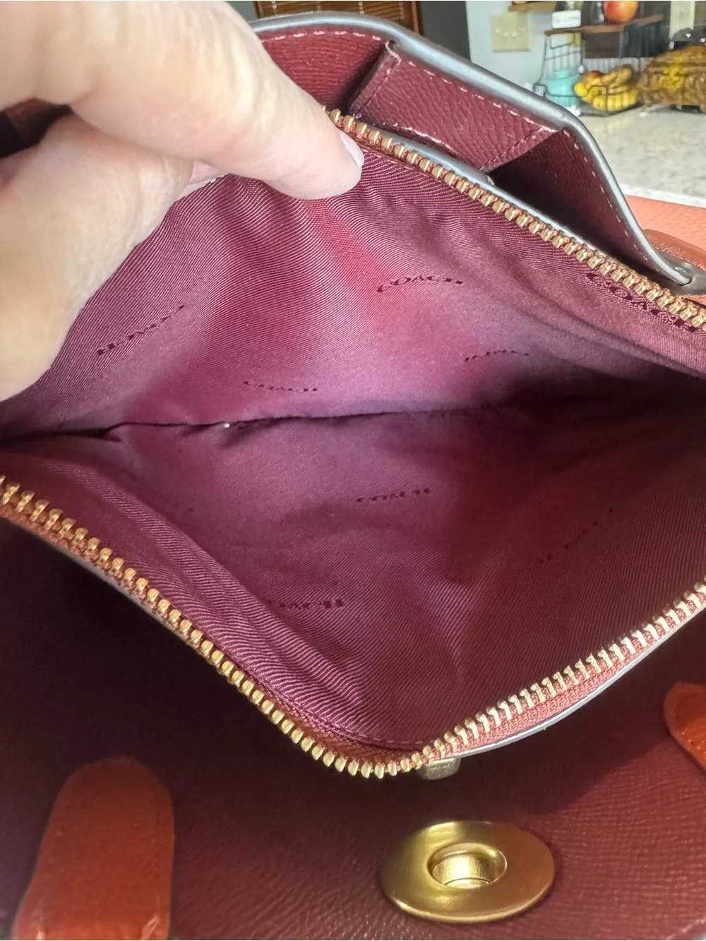 Coach pebbled leather