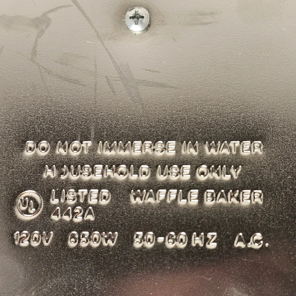Toastmaster w252h waffle