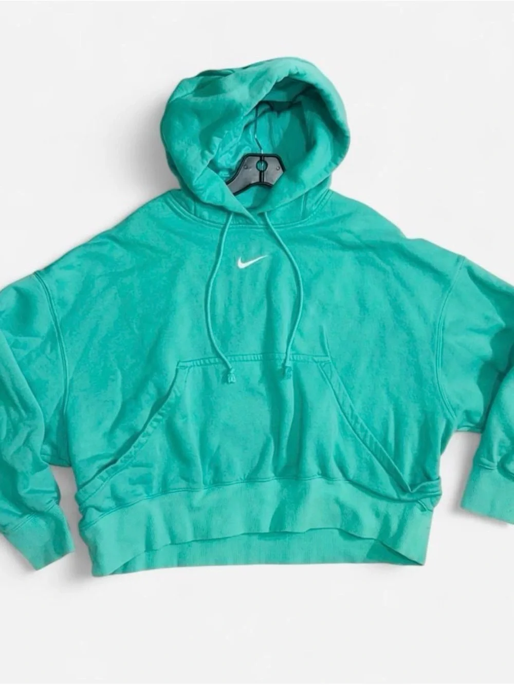 Nike Turquoise Pullover Hoodie with White Swoosh