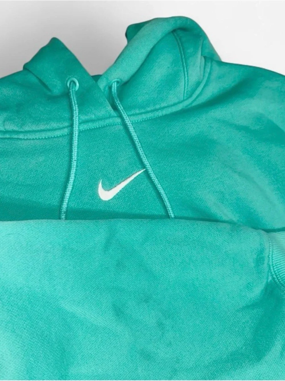 Nike Turquoise Pullover Hoodie with White Swoosh