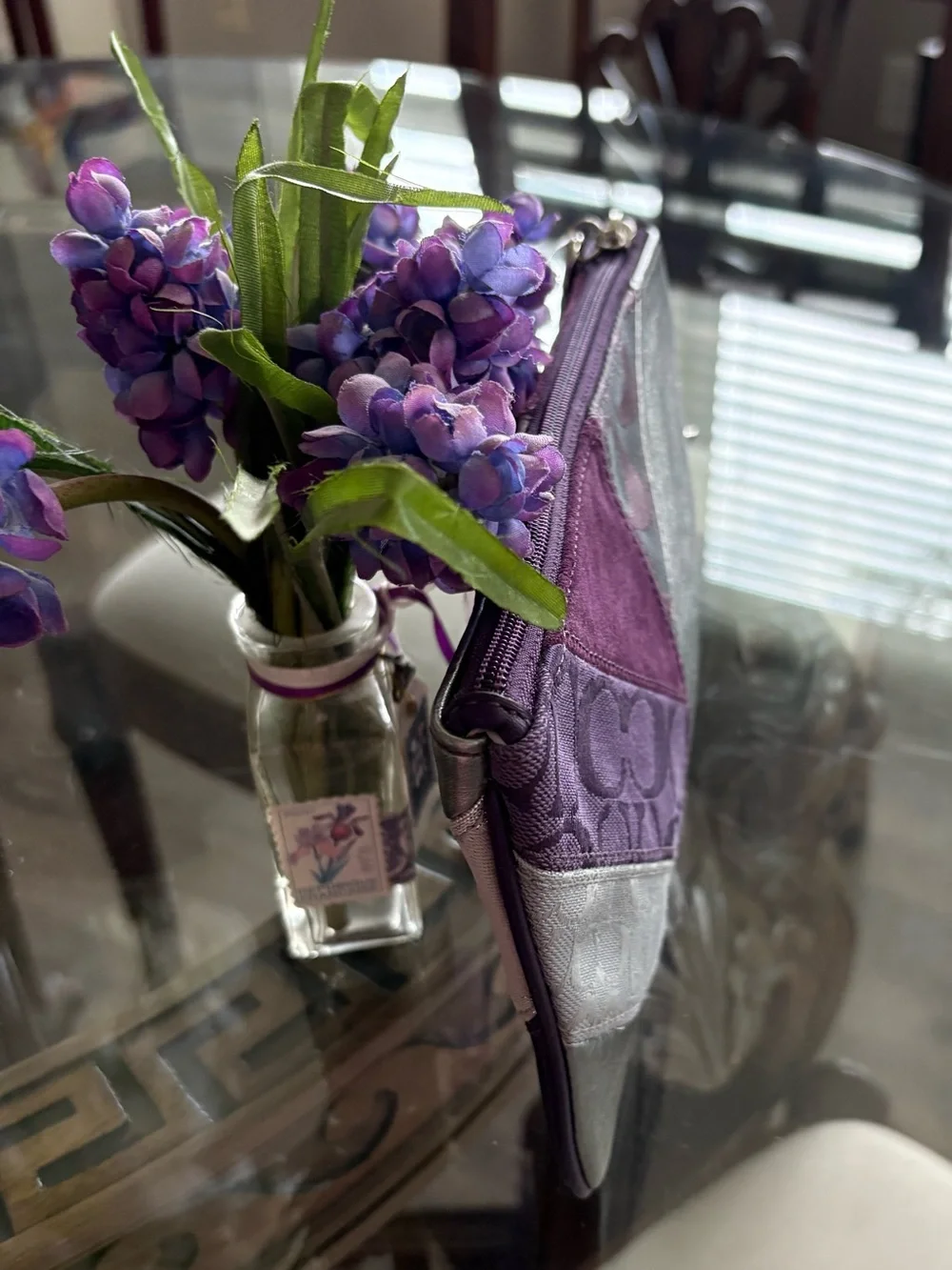 Coach purple patchwork