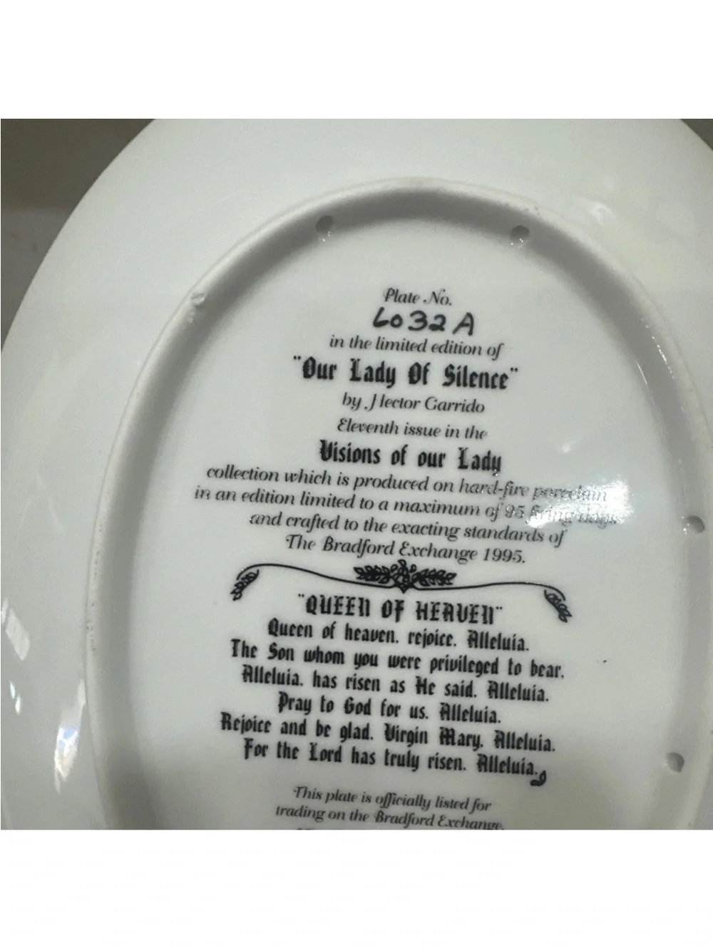 The Bradford Exchange oval porcelain