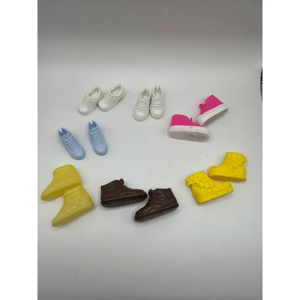 Barbie‎ Fashion Doll Shoes Multi Color Sneaker Boot Lot 7 Pairs Assortment