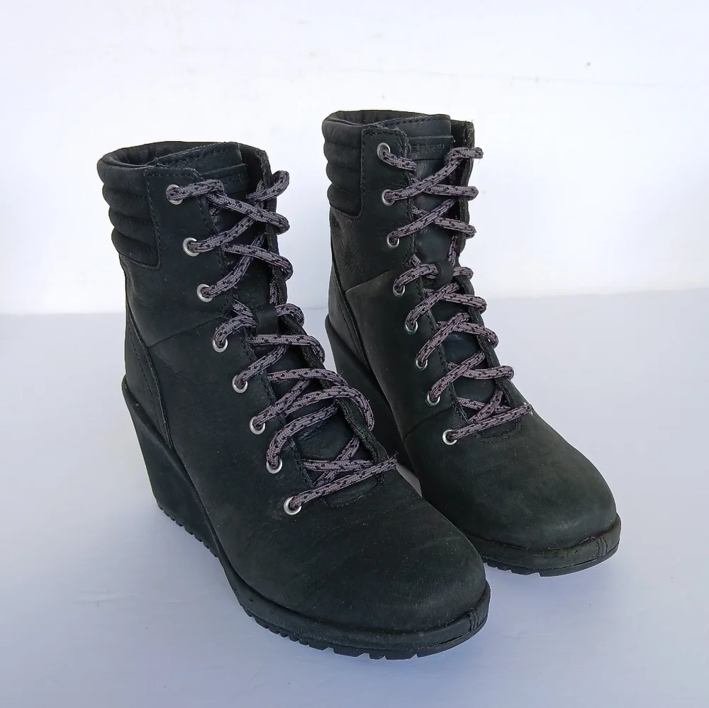 Merrell Tremblant Wedge Boots Waterproof Leather Lace Up