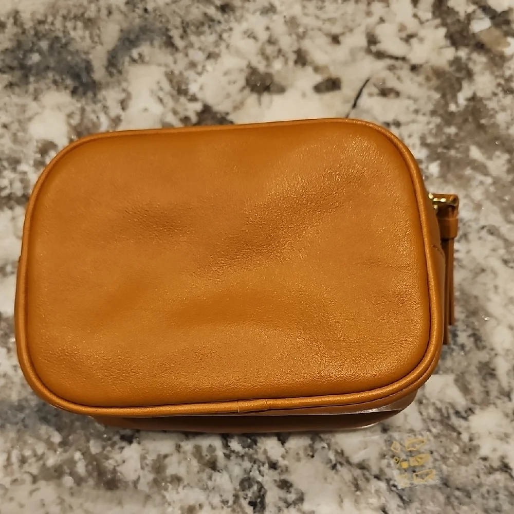 Tory Burch Brown Leather Case Pouch