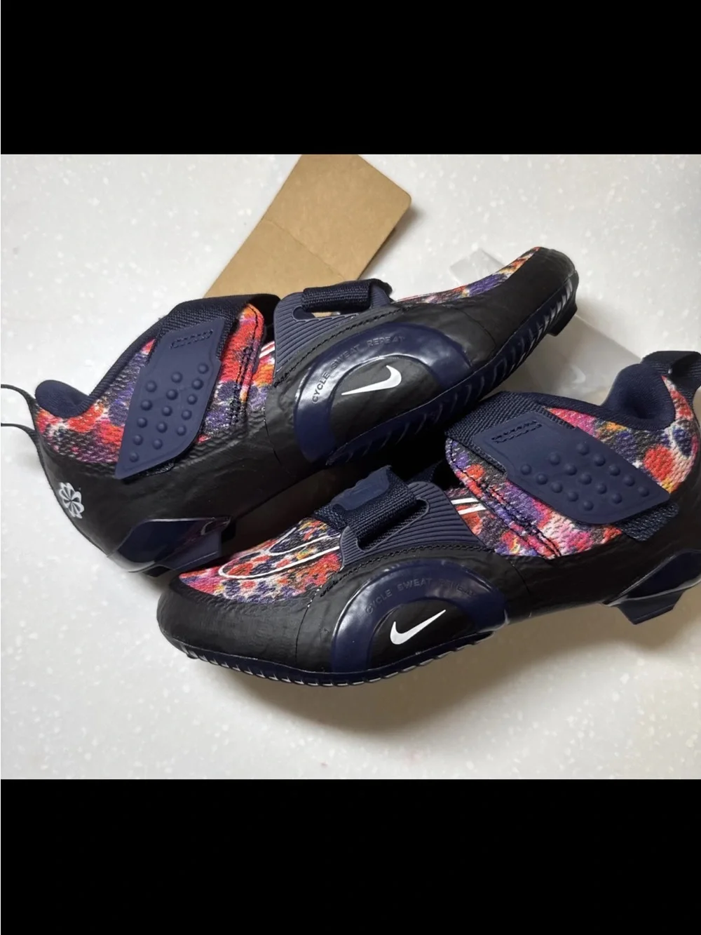 Nike Floral-Print Training Sneakers in Navy, Pink, Purple
