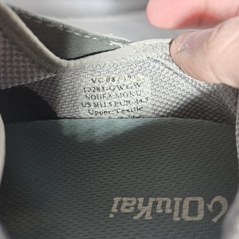 Olukai Nohea Moku Size 11.5 Men's Gray‎ Mesh Outdoor Boat Shoes Clay Tapa