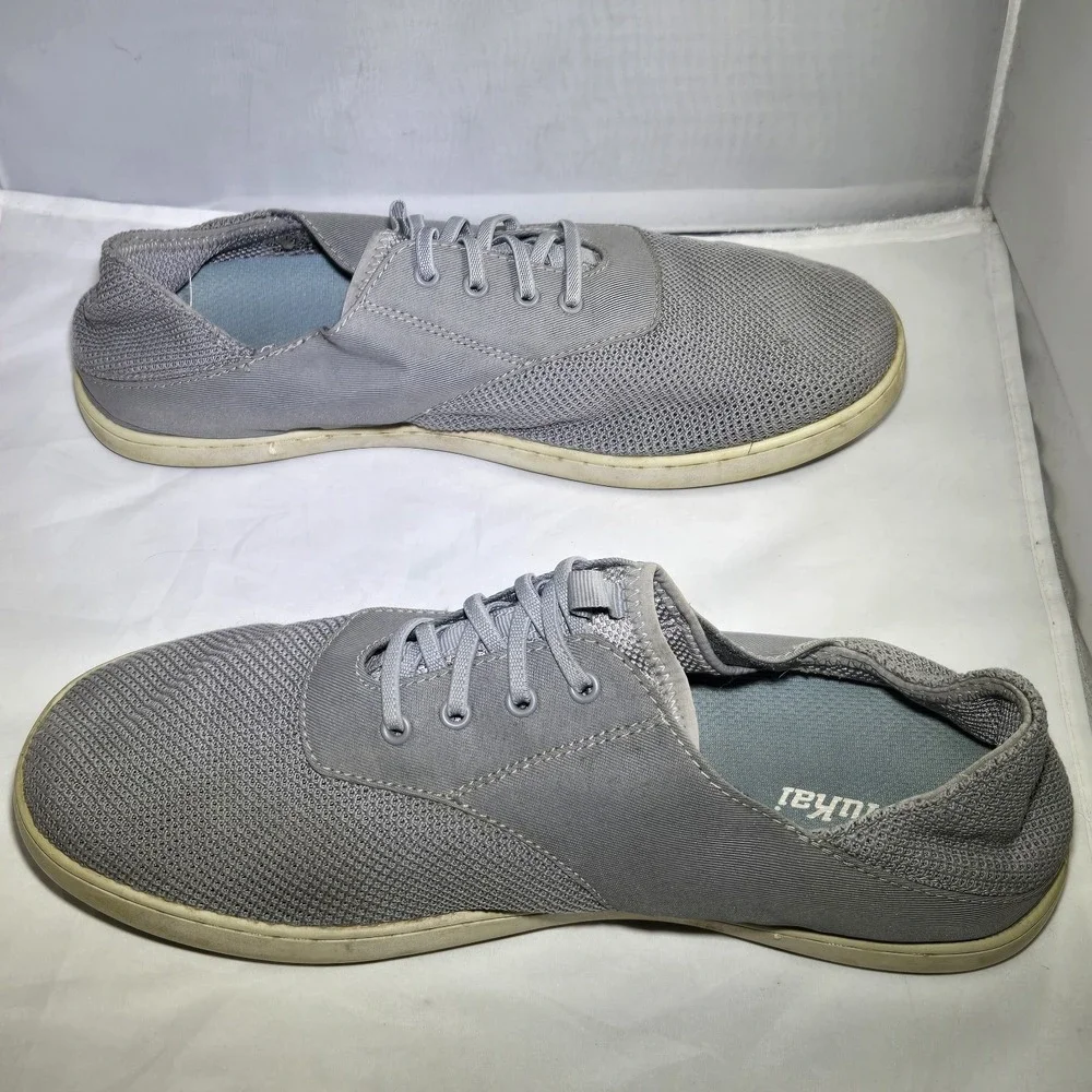 Olukai Nohea Moku Size 11.5 Men's Gray‎ Mesh Outdoor Boat Shoes Clay Tapa