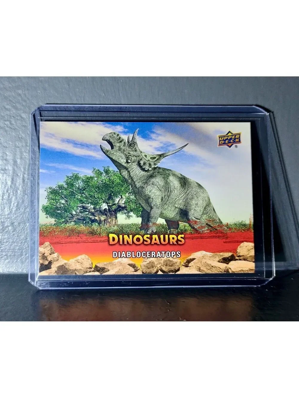 2015 Upper Deck Dinosaurs Diabloceratops Extinction Red Parallel #56 Card