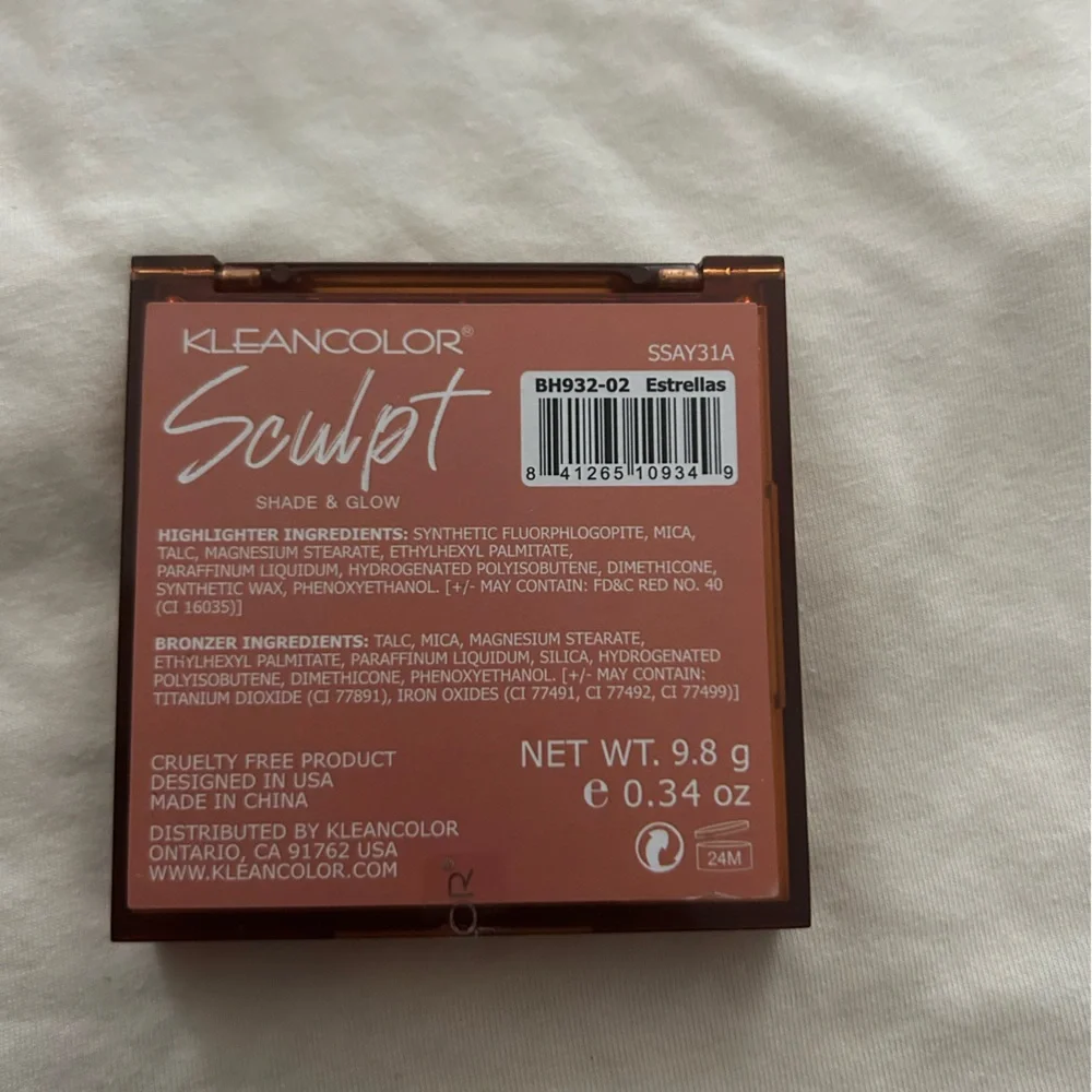 Kleancolor Sculpt shade & Glow Eyeshadow Palette NEW