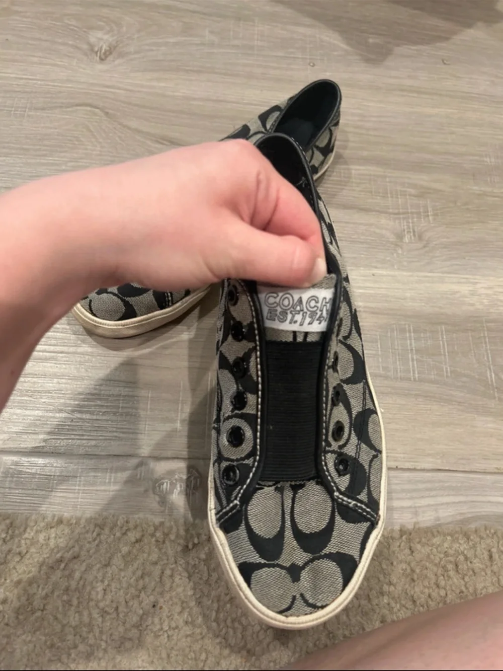 Coach Bev Signature Logo Slip-On Sneakers