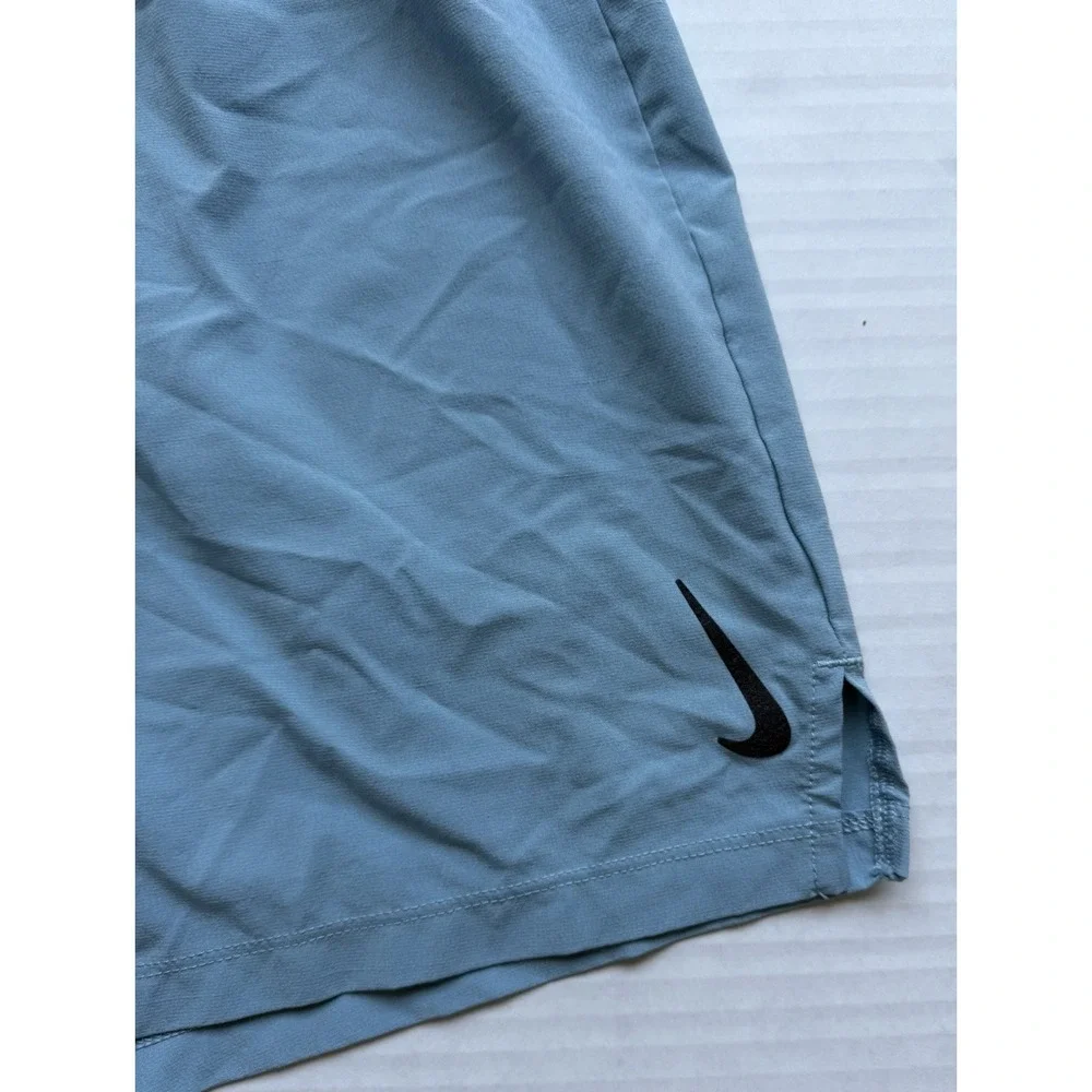 Nike Yoga Dri Fit Lined Shorts Men's Medium Blue