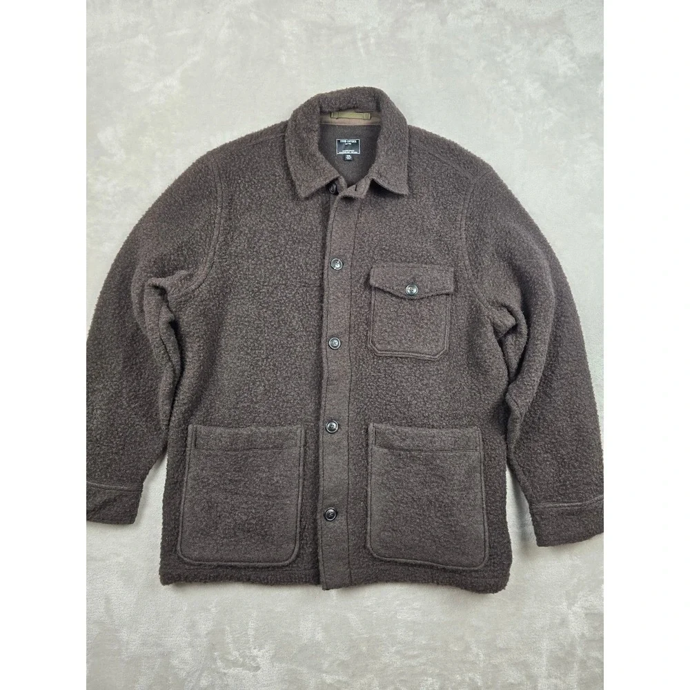 Todd Snyder Wool Blend Boucle Chore Jacket Mens XXL Brown Made In Italy Coat