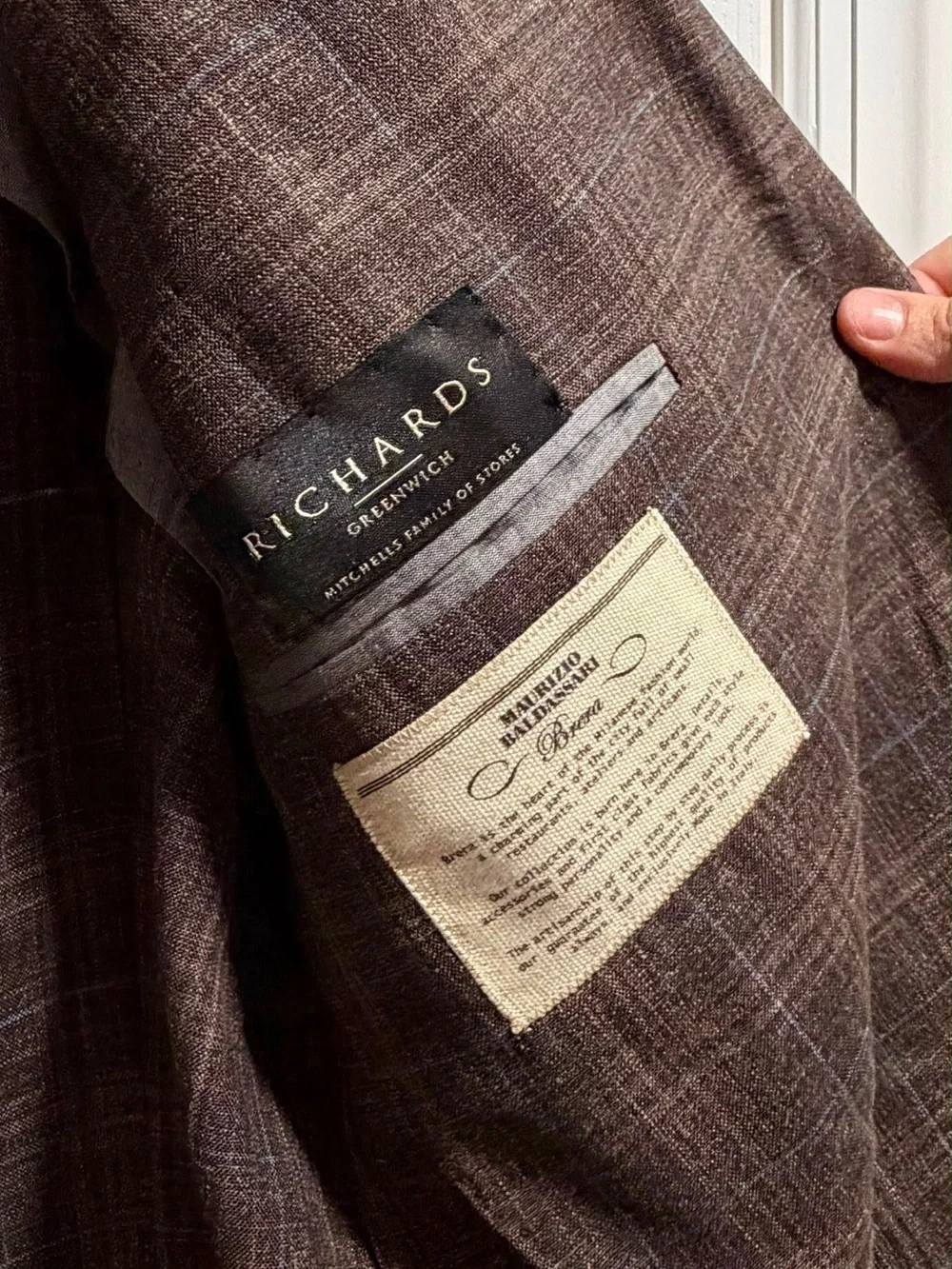 Maurizio Baldassari brown plaid