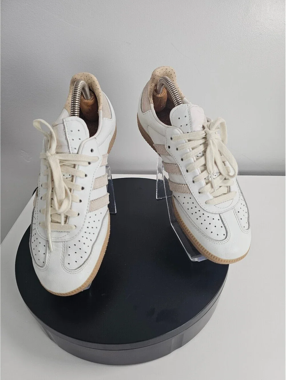 Adidas Samba Classic White and Beige Sneakers