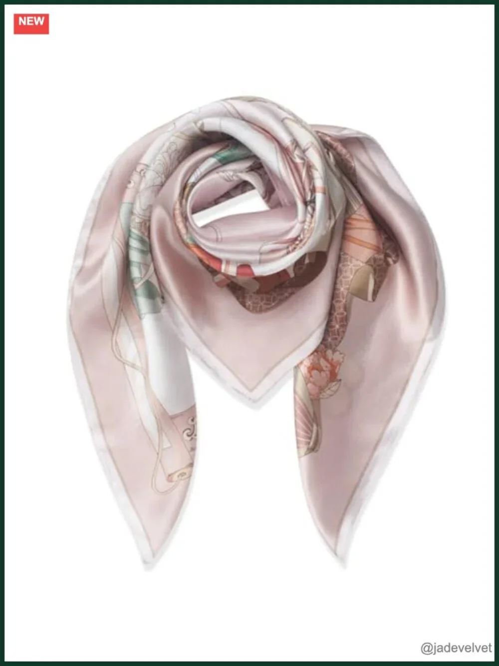 100% Mulberry Silk Large Square Scarf, Lightweight Hair Wrap & Shawl