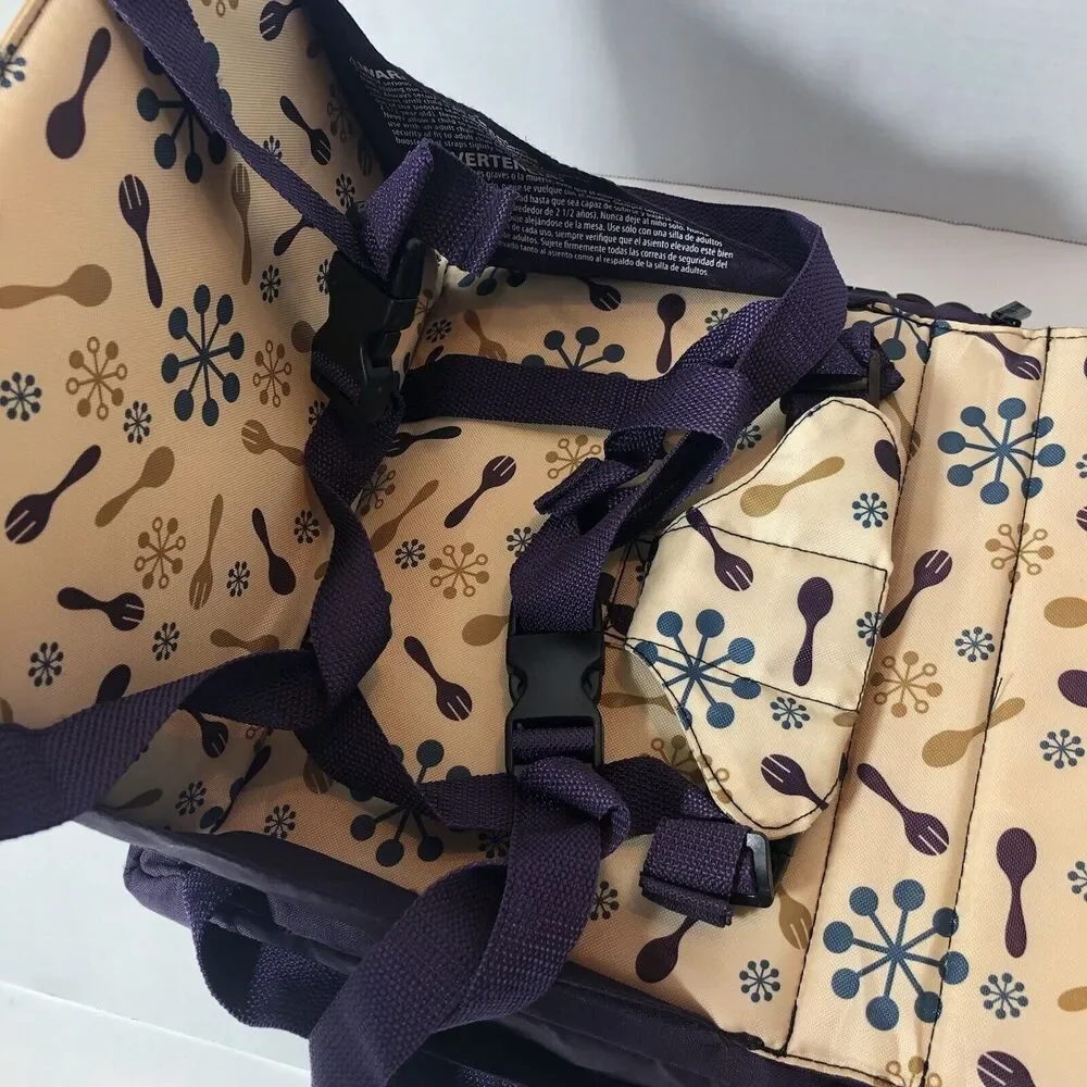 Munchkin Booster‎ Seat Portable Travel Purple Internal Storage C
