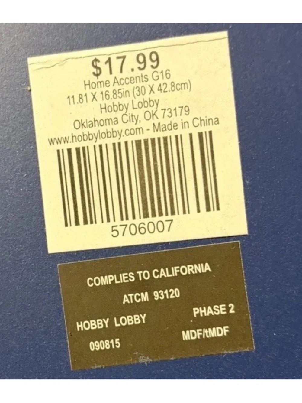 Hobby Lobby nautical sailboat