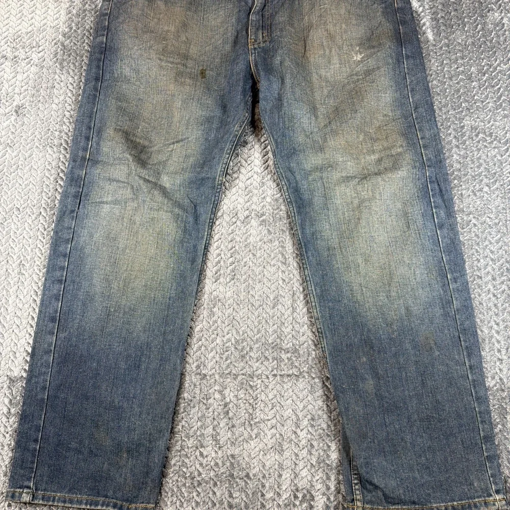 Signature Levis‎ Strauss Jeans Mens 40x30 Blue Dark Wash Cotton Stretch Athletic