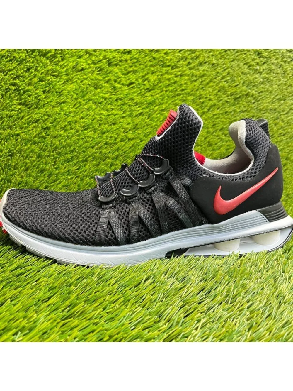Nike Shox Gravity Mens Size 9.5 Black Athletic Running Walking Shoes Sneakers