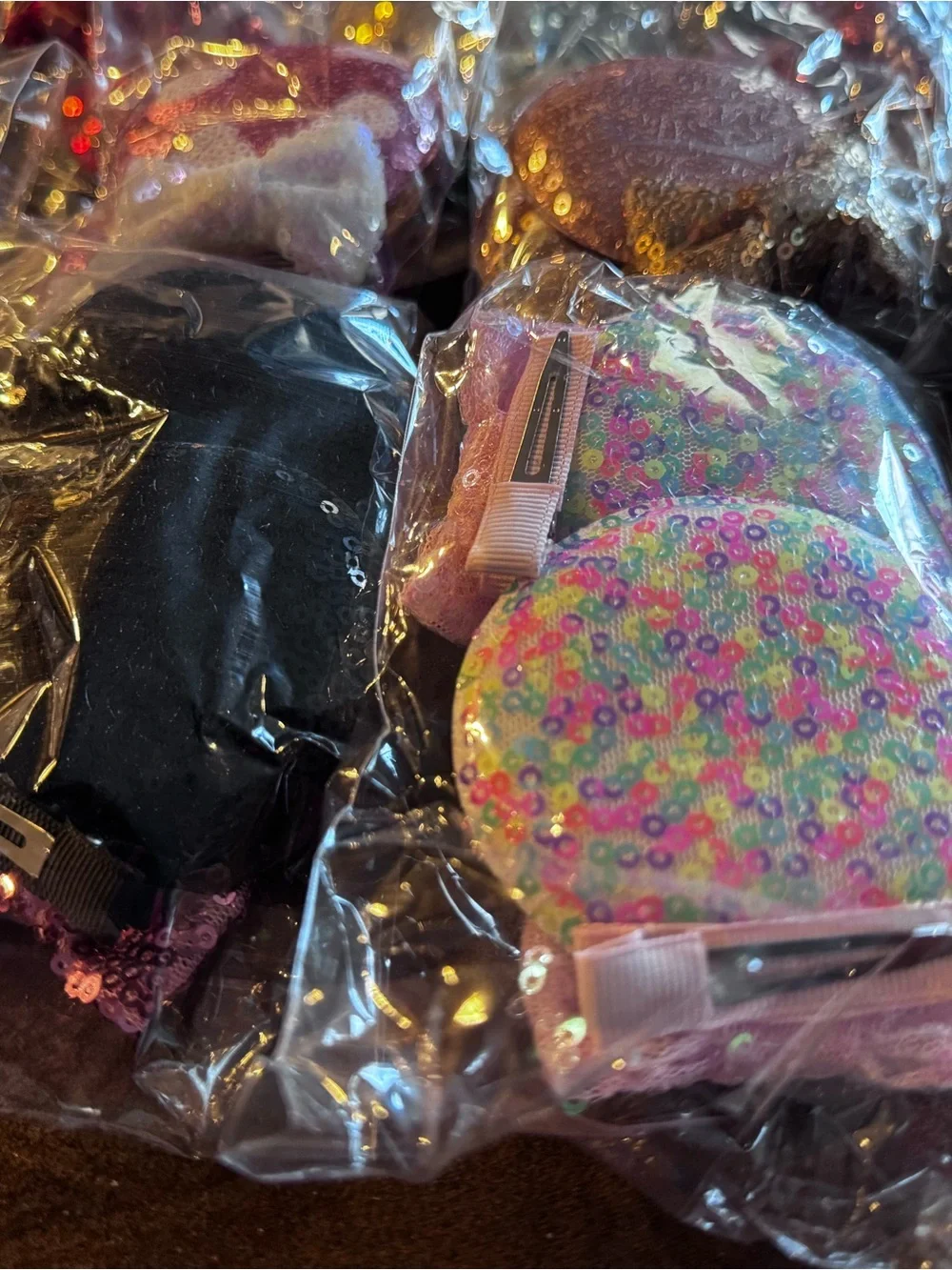 New! Bulk Lot of 29 Sets Minnie Ear Hair Clips with Bows-Wholesale Pricing