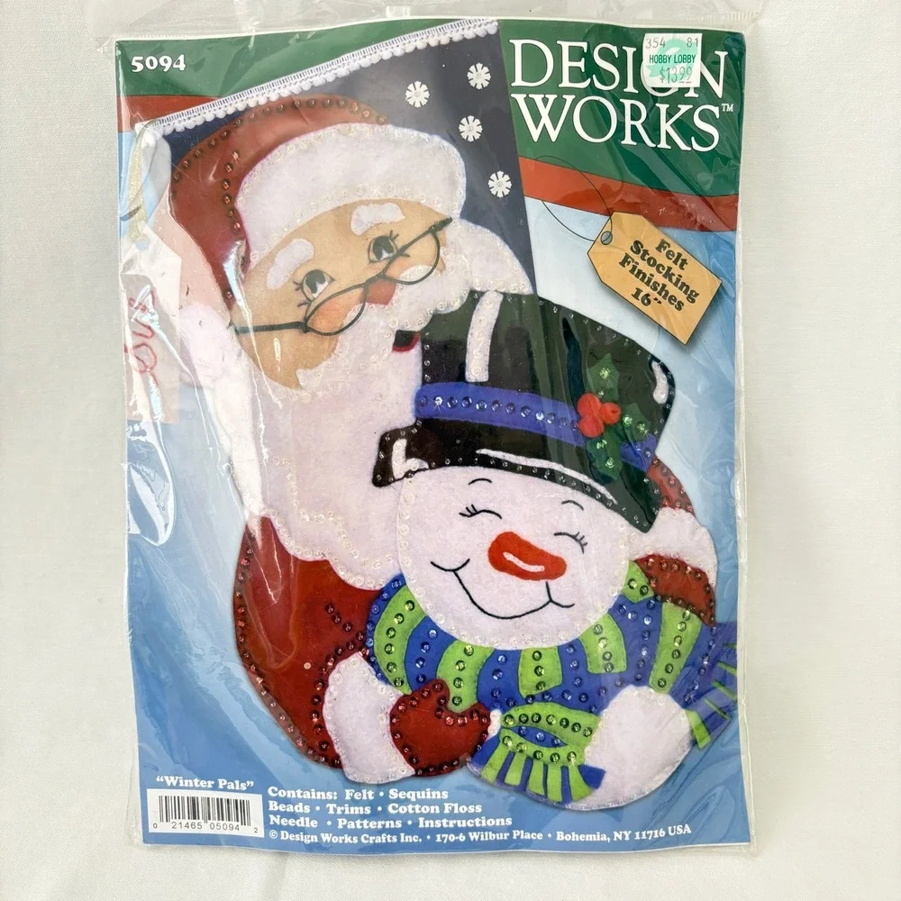 Design Works Winter Pals Felt Stocking Kit 16