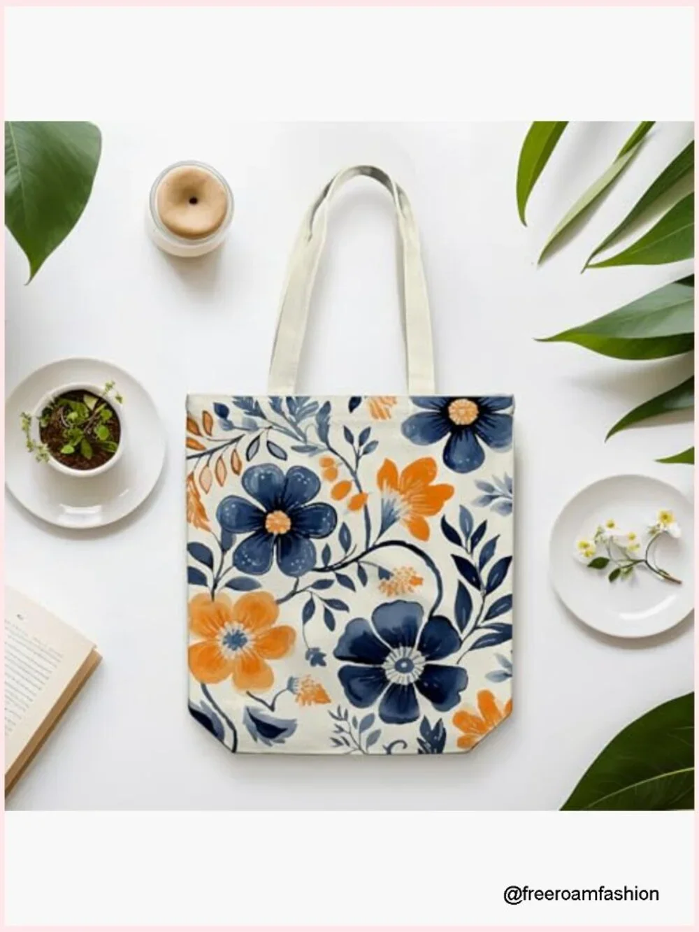 Canvas Tote Bag with Zipper, Heavy Duty 12 oz Cotton Reusable Shopping Bag