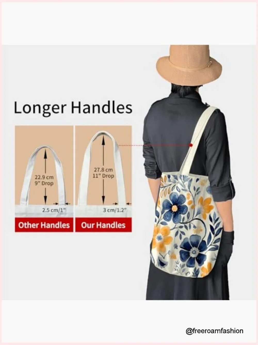 Canvas Tote Bag with Zipper, Heavy Duty 12 oz Cotton Reusable Shopping Bag